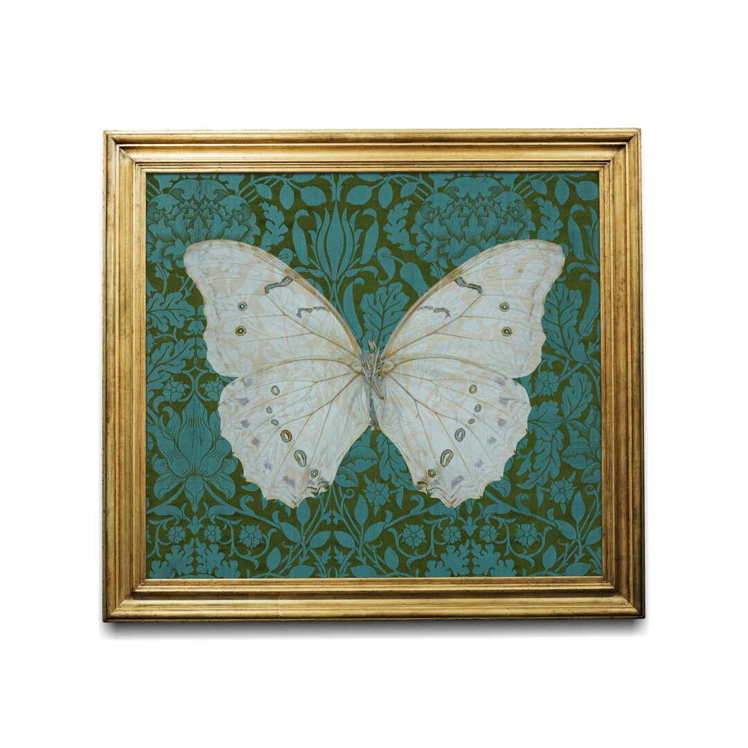 Vintage Green Butterfly – Art Nouveau – Aesthetic Art Print- Square ...
